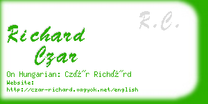 richard czar business card